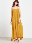 Yellow Spaghetti Strap Maxi Dress With Ring Detail