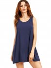 Royal Blue Sleeveless Casual Shift Dress