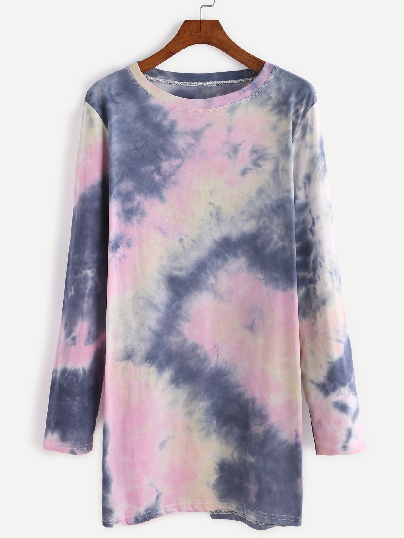 Tie Dye Long Sleeve T-shirt Dress