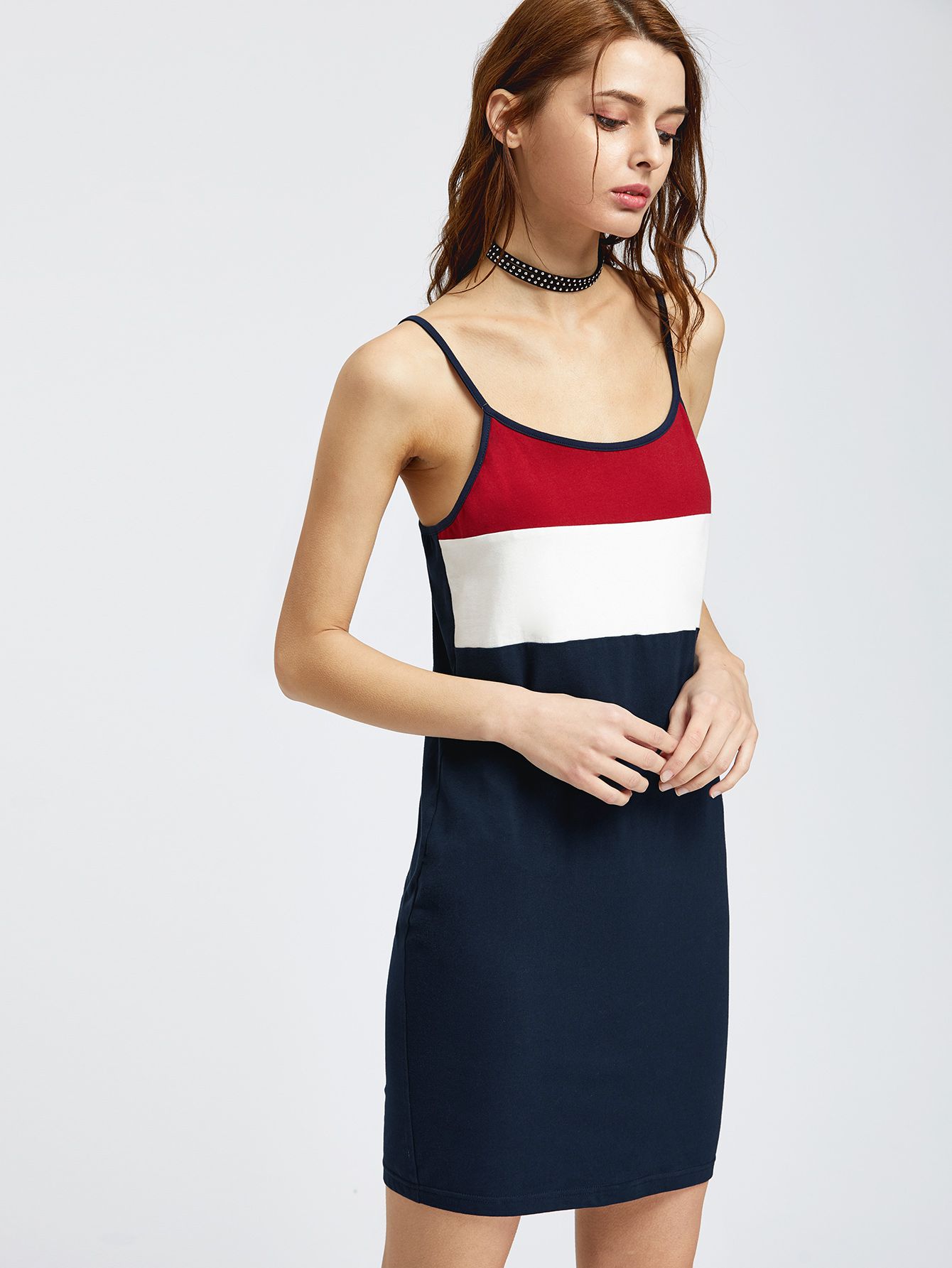 Color Block Cami Sheath Dress