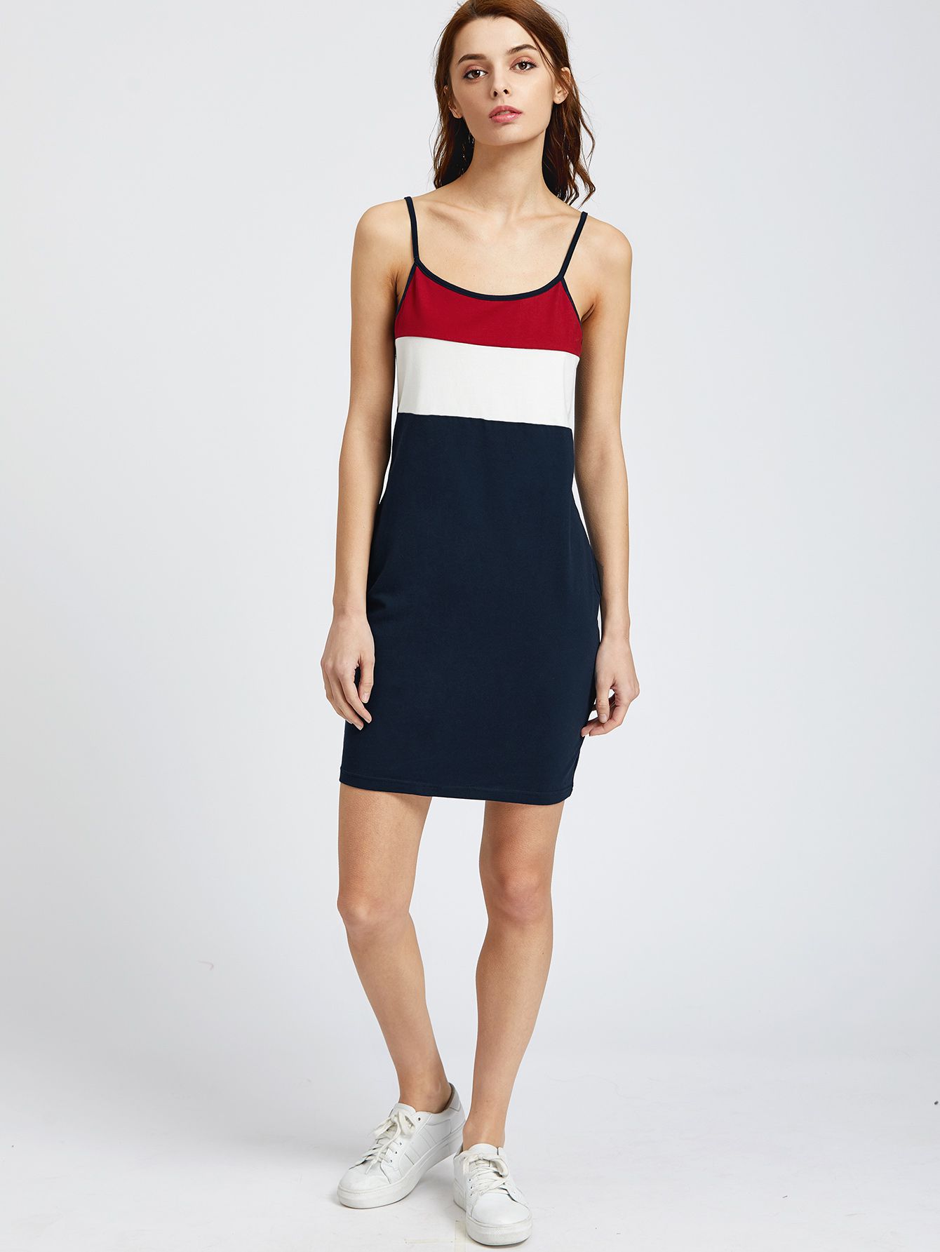 Color Block Cami Sheath Dress